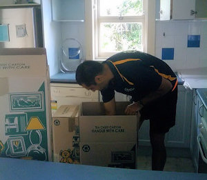 Pack and move - kitchen area - Manly removals job, Sydney