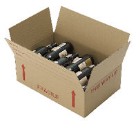 flat wine packing box